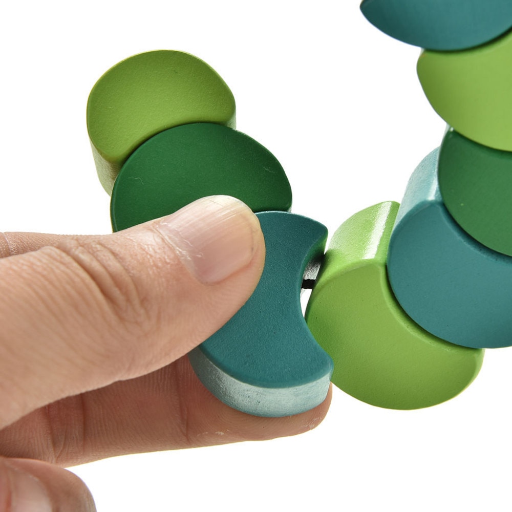 Creative gift Children Toys Cute Insects Twist the Very Hungry Caterpillars Wooden Blocks Baby Fingers Flexible Blocks